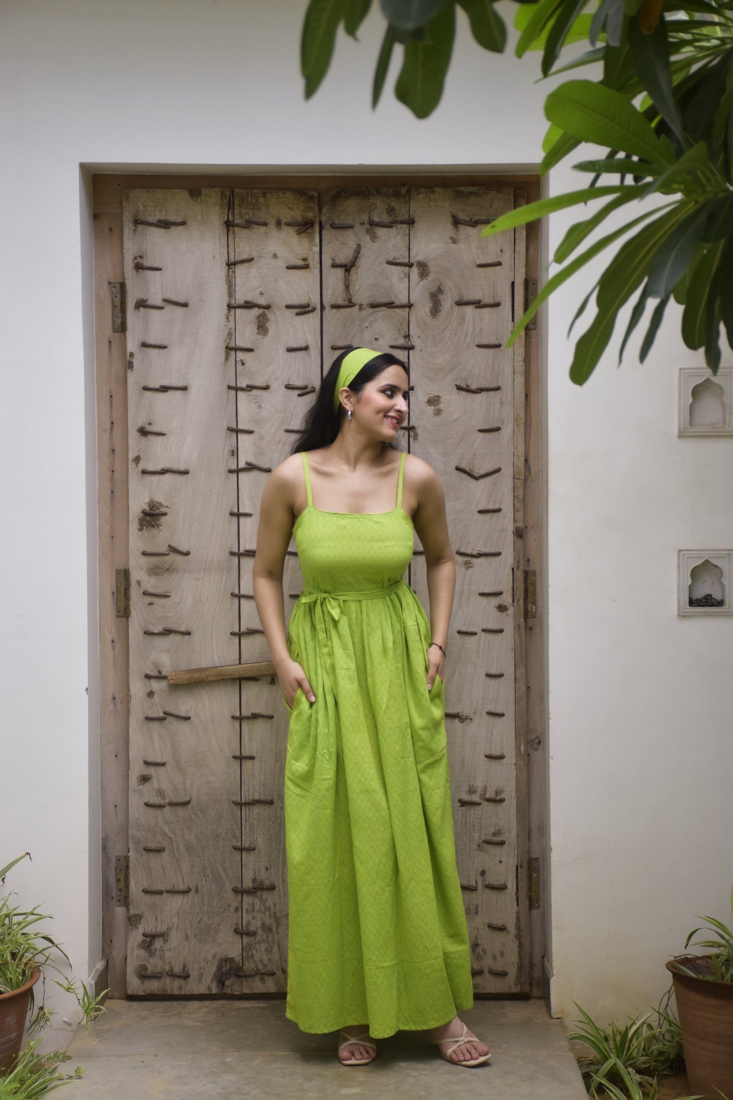 Richa Parrot Green Dress