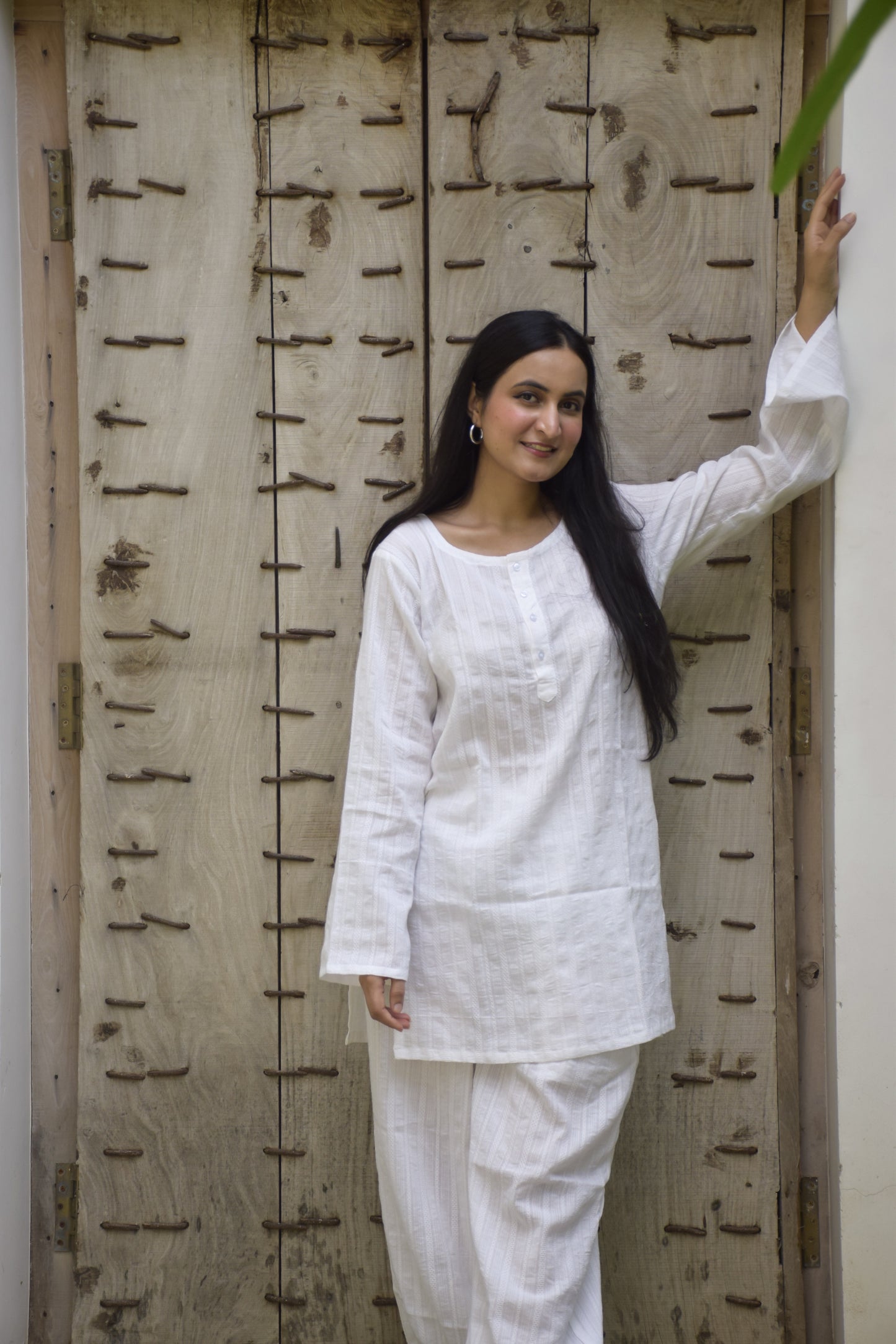 The Lazy Sunday white tunic set