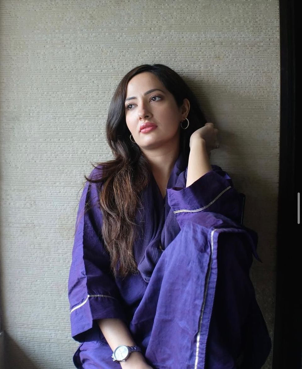 Purple Chanderi Suit