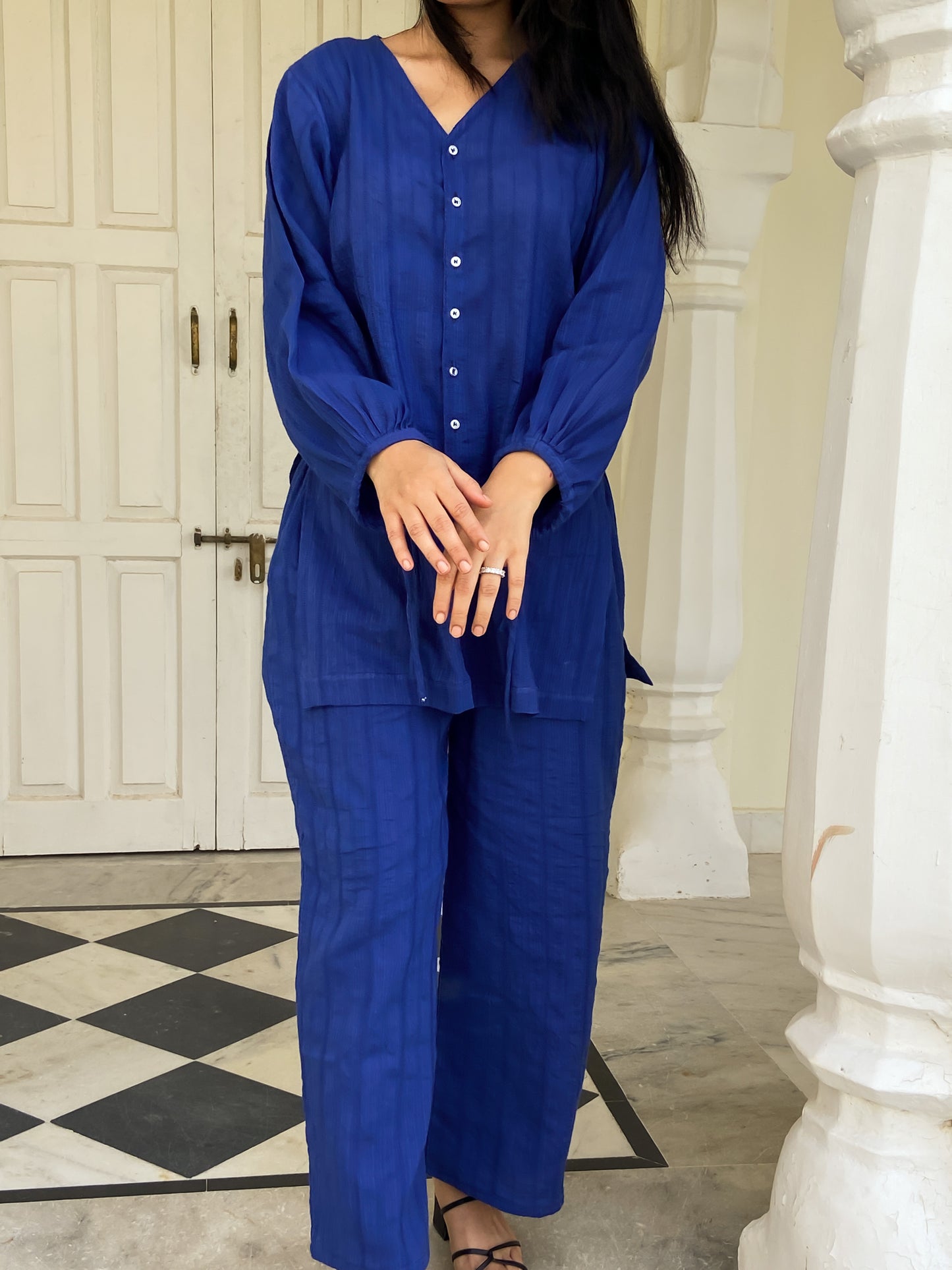 Blue short Co-ord set