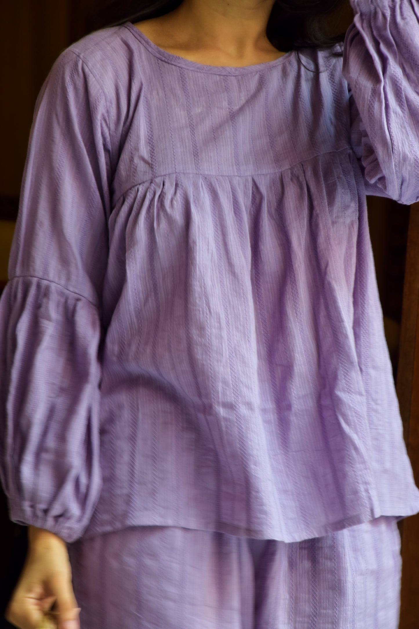 Cotton Purple Co-ord Set