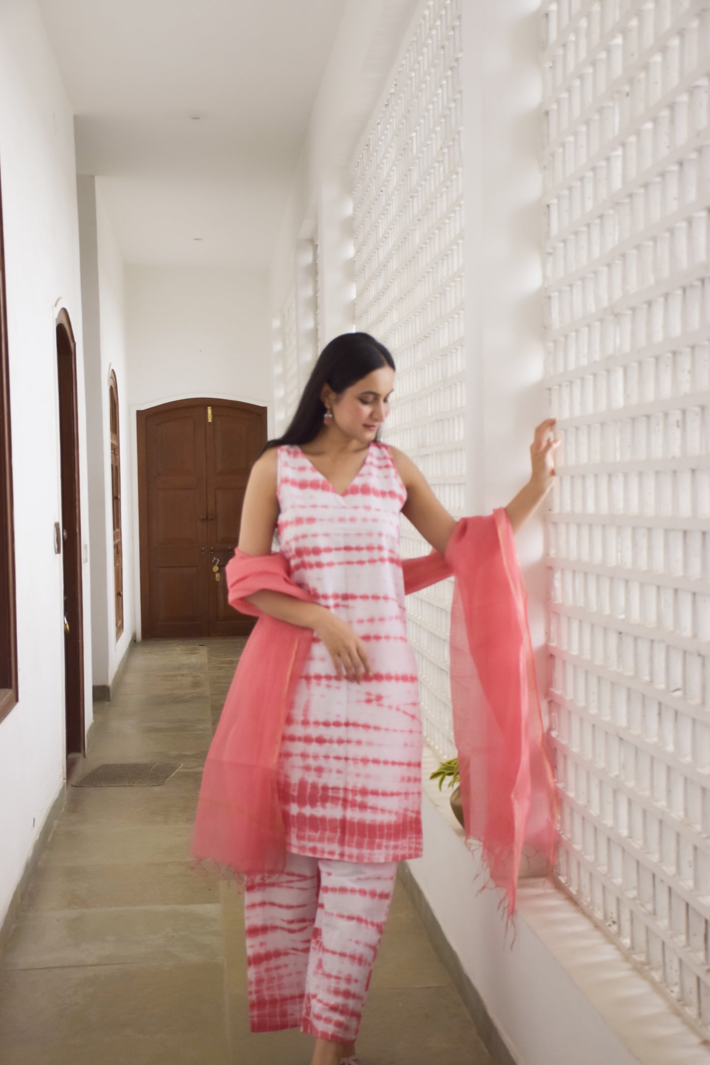Fida Shibori Tie and Die Kurta Set