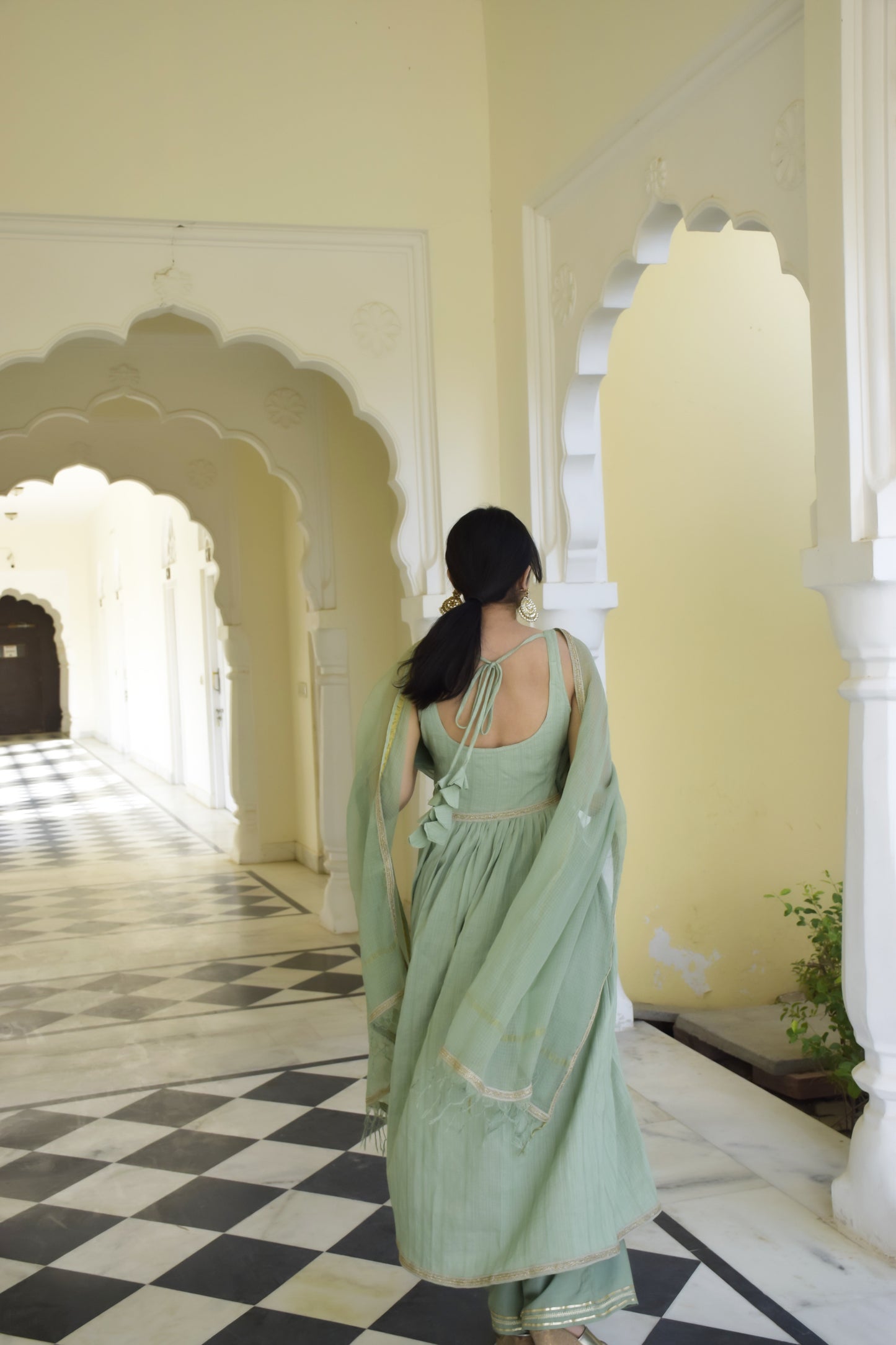 Pista Colour Anarkali Suit