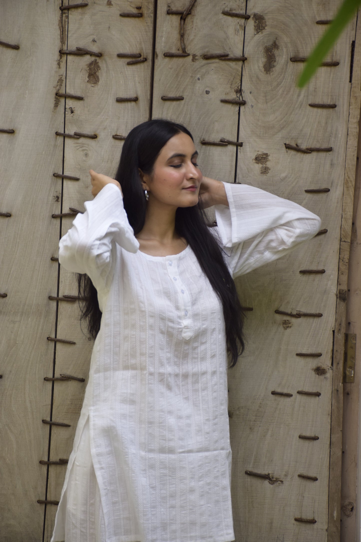 The Lazy Sunday white tunic set
