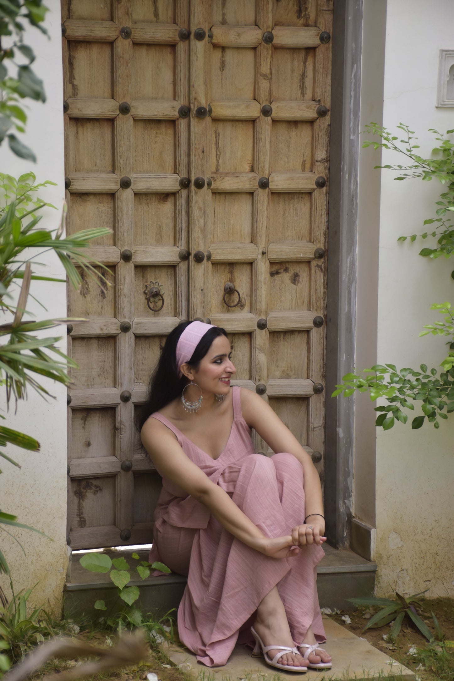 Scarlet Pink Sharara set
