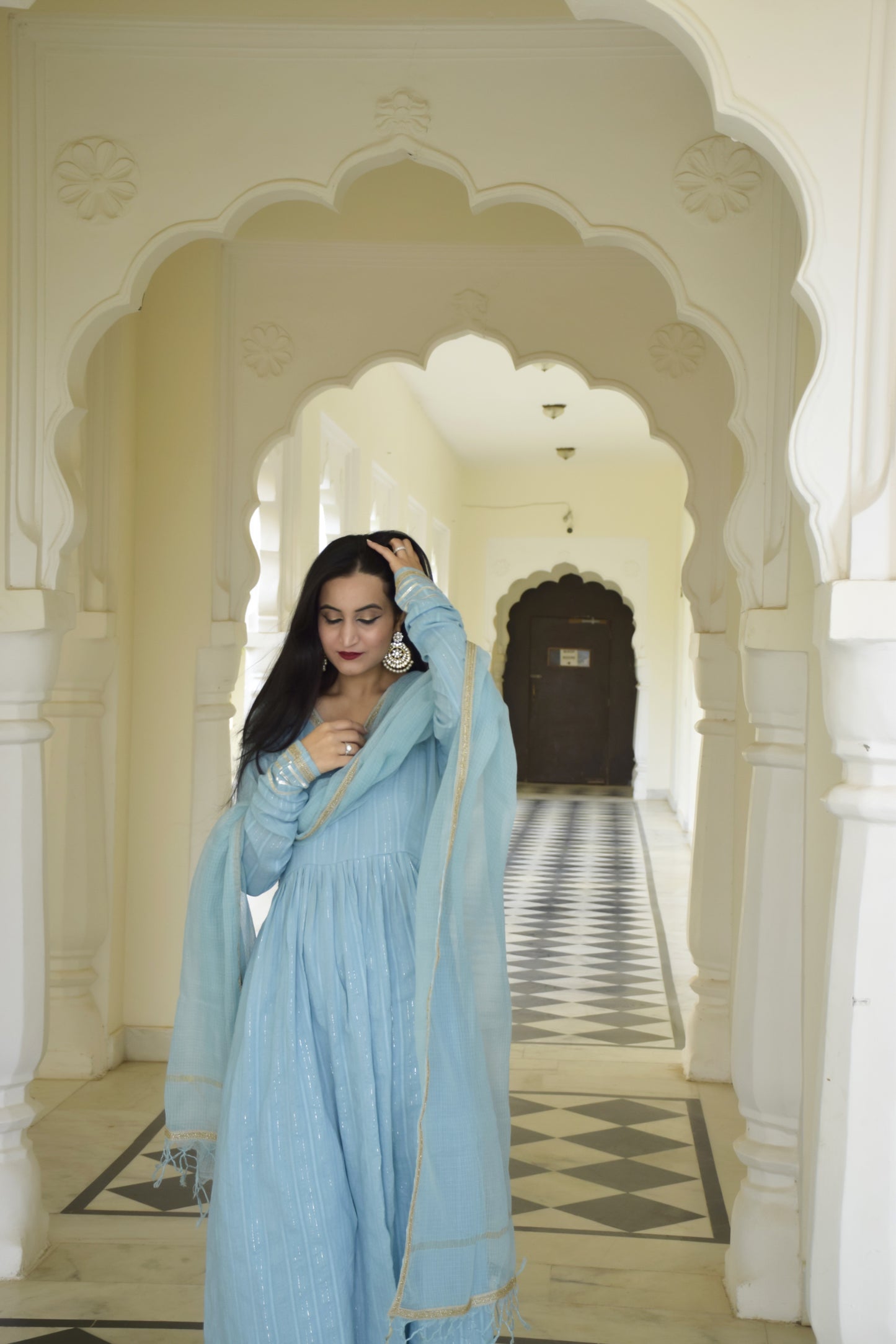 Blue Anarkali Suit