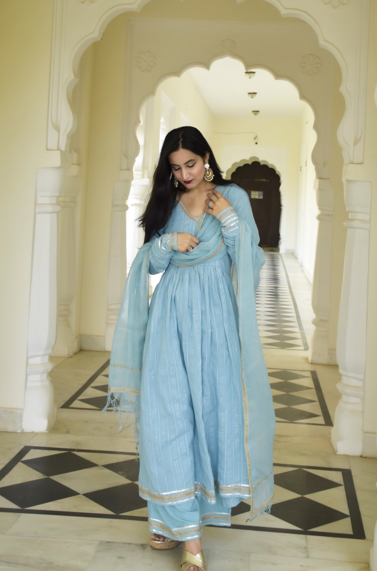 Blue Anarkali Suit