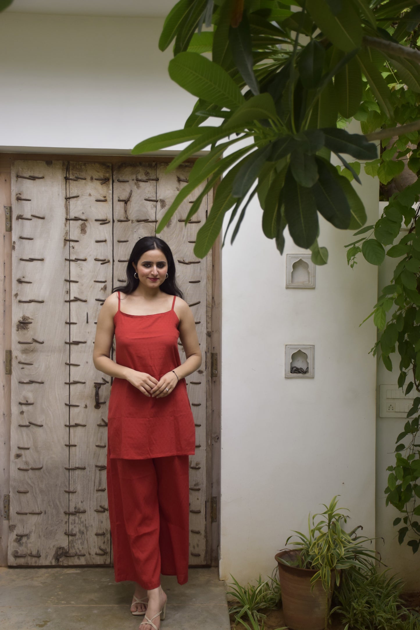 Scarlet Red Kurta Set