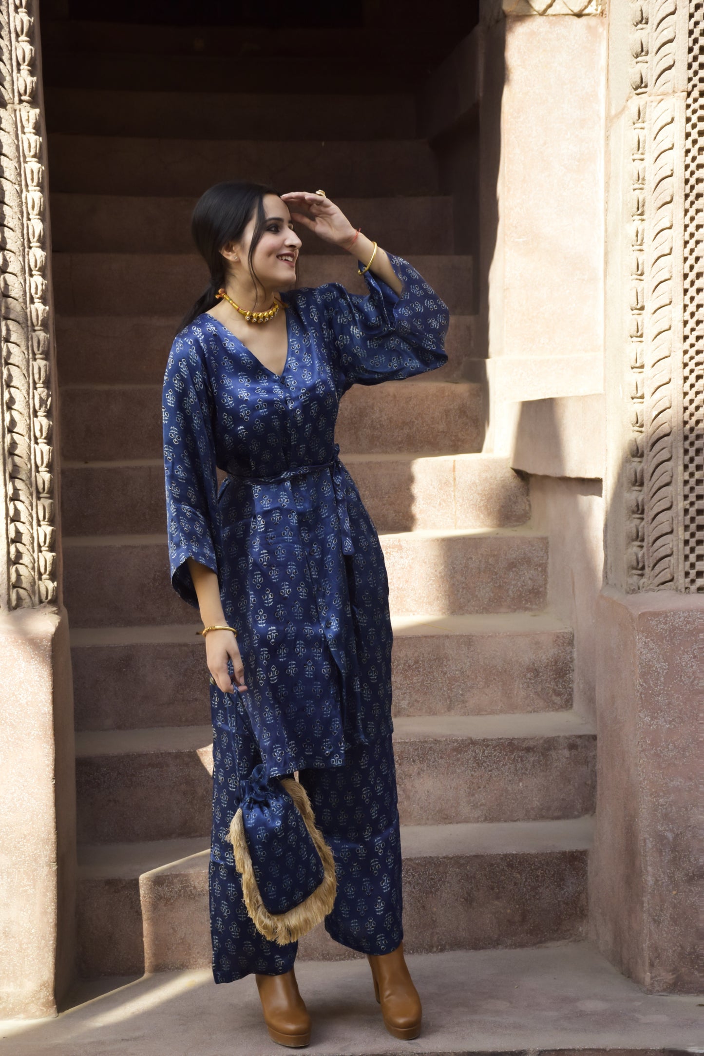 ZAHRA HAND BLOCK PRINTED CO- ORD SET