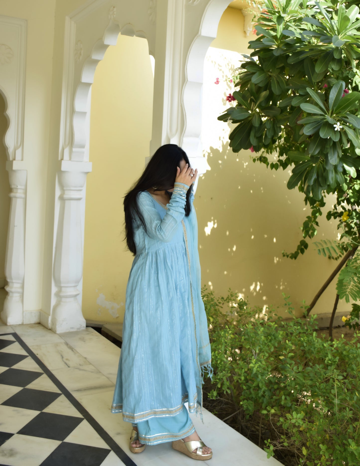 Blue Anarkali Suit