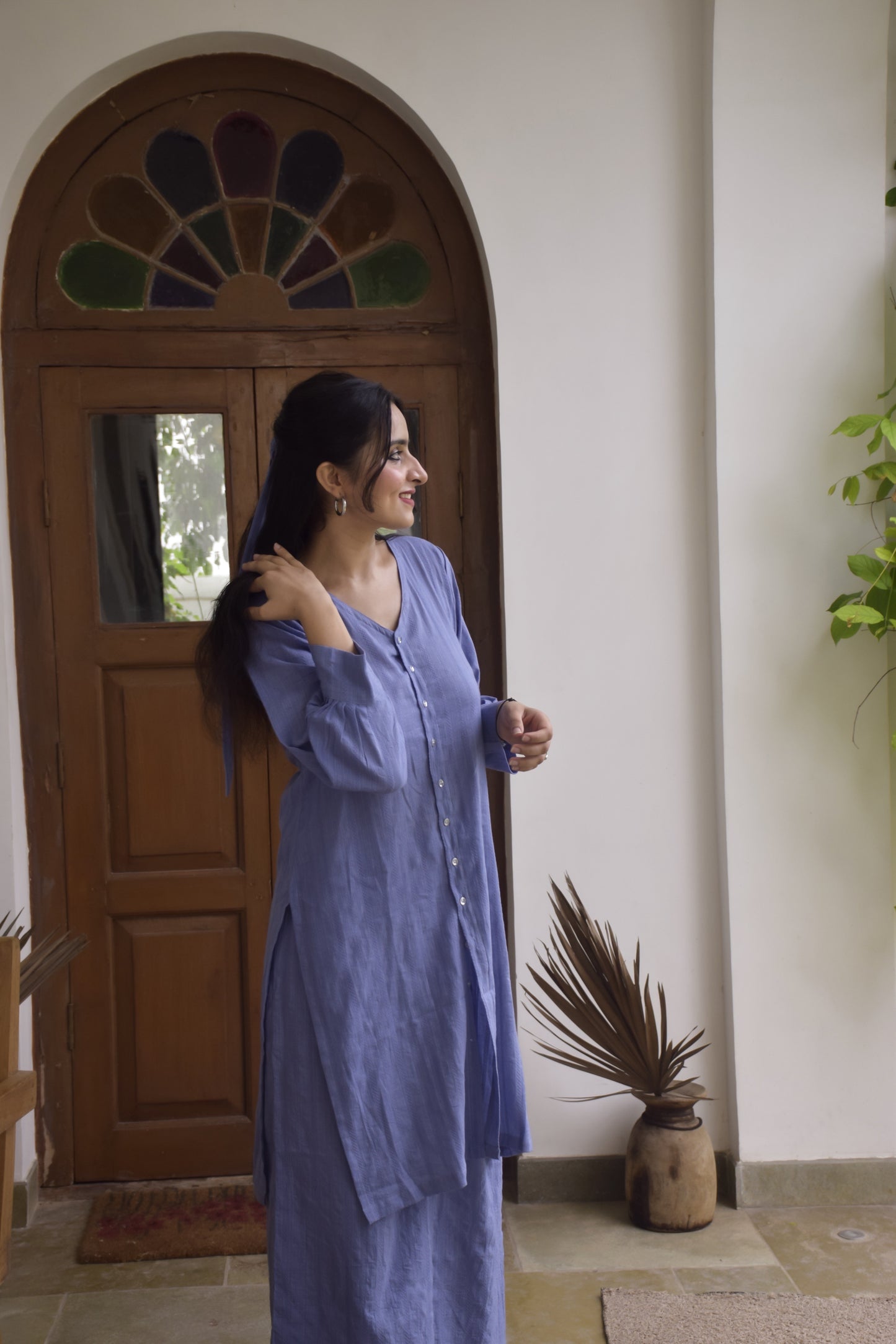 Laura Cornflower Blue Kurta Set