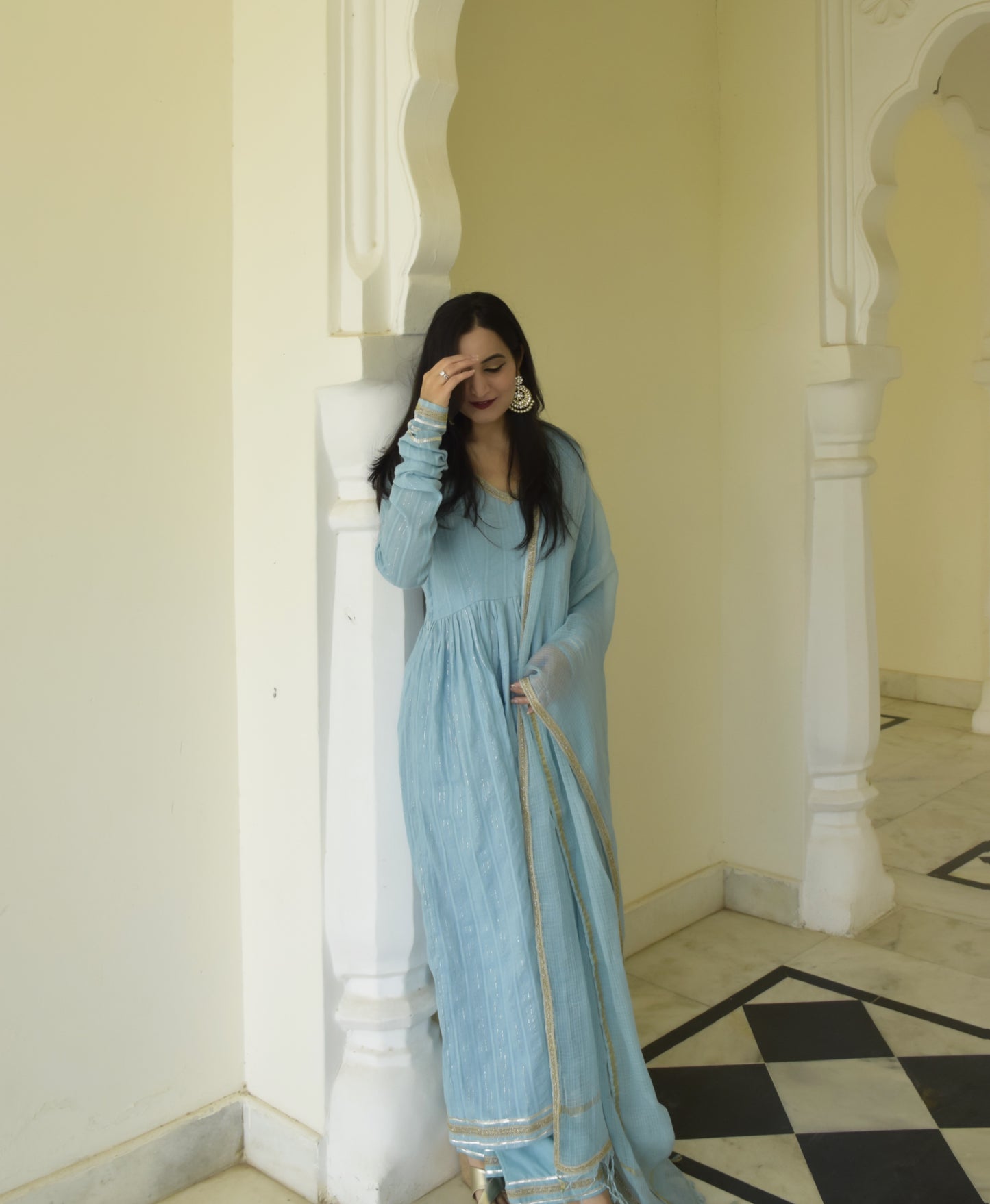 Blue Anarkali Suit