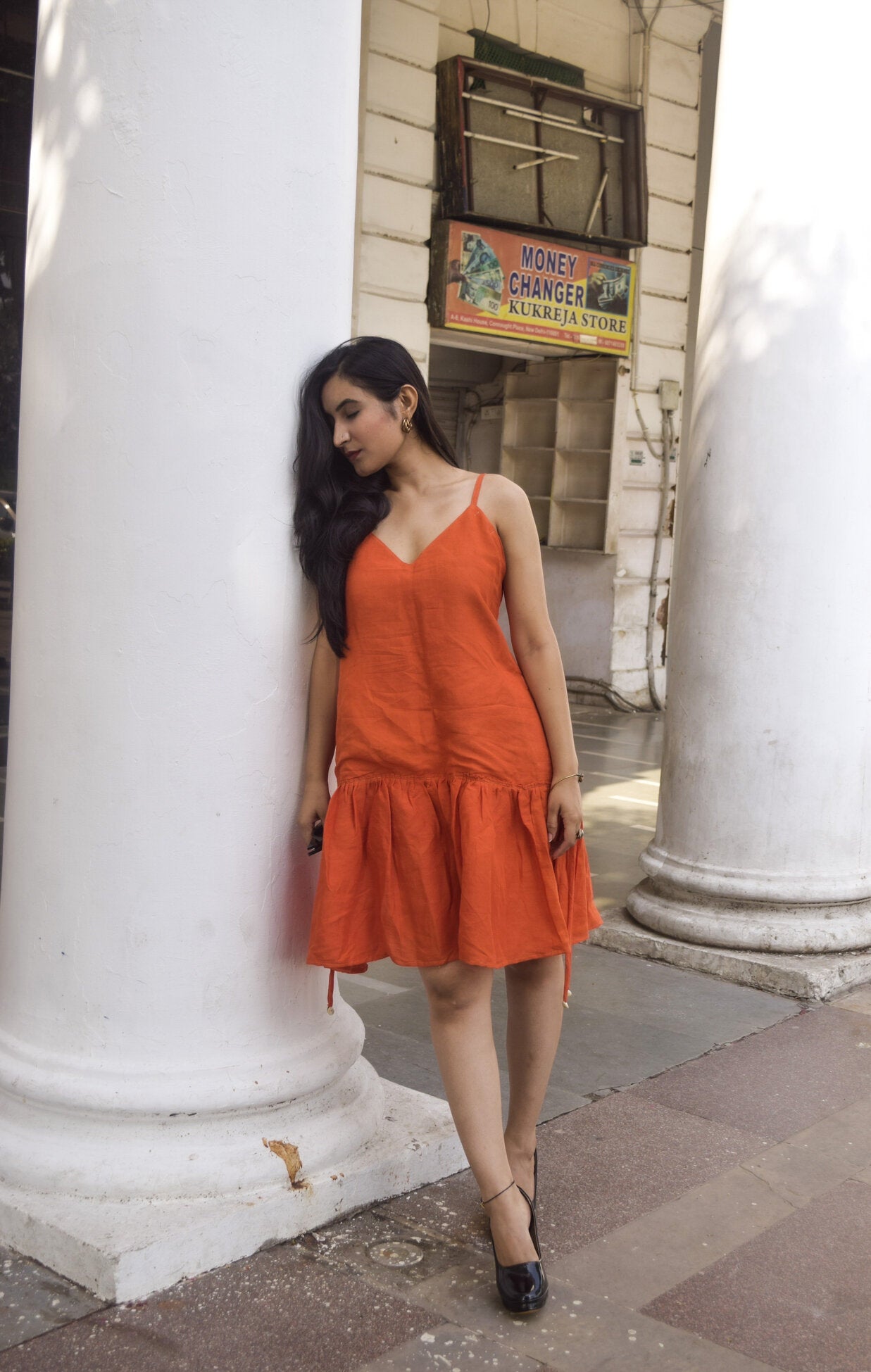 OLIVIA LINEN MINI DRESS VAAGO INDIA OLIVIA LINEN MINI DRESS VAAGO INDIA