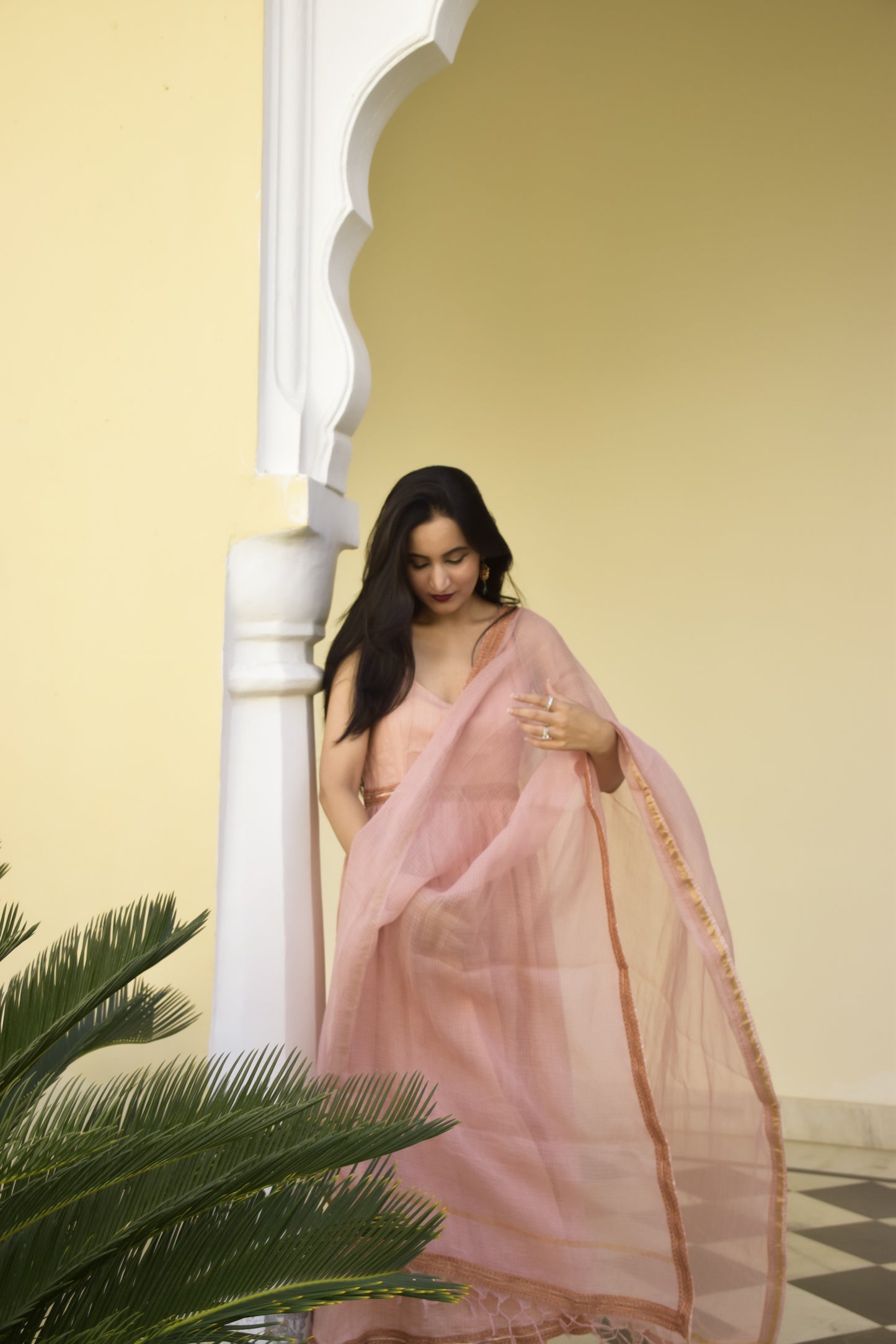 Peach Anarkali Suit