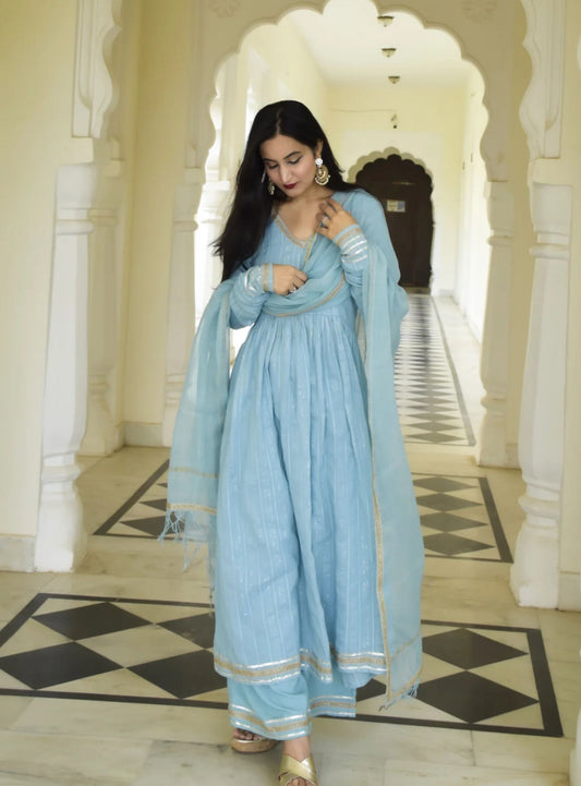 Blue Anarkali Suit