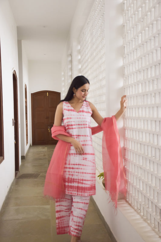 Fida Shibori Tie and Die Kurta Set