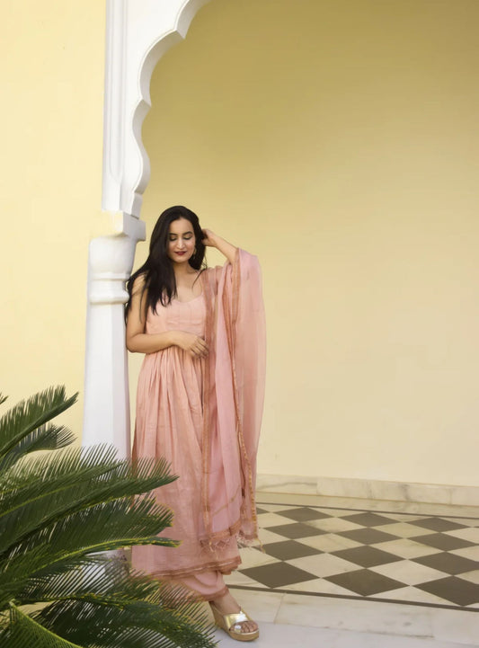Peach Anarkali Suit