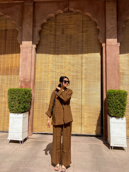 Brown Linen Pants