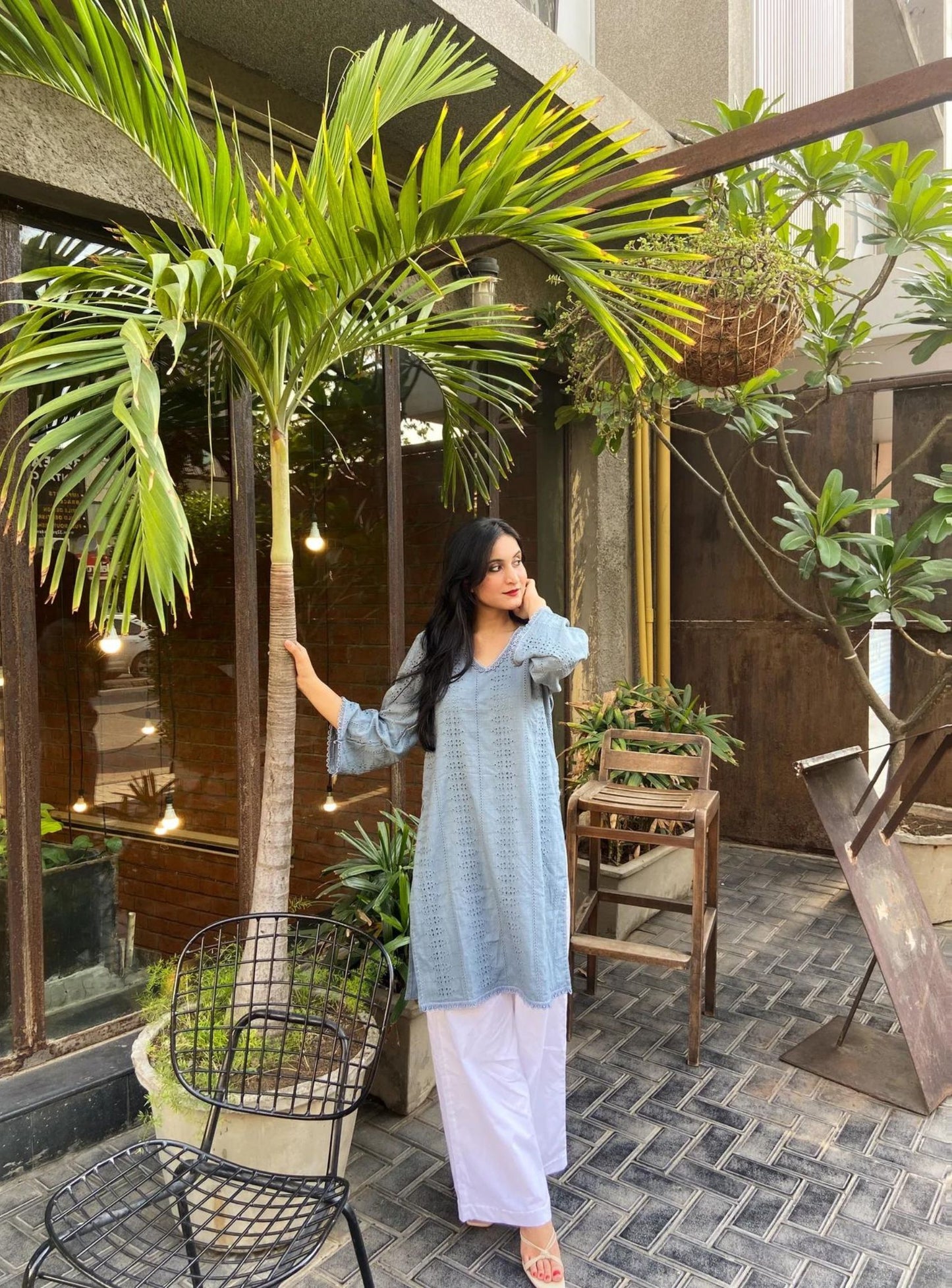 Grey Kurta Pant Set
