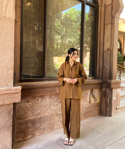Brown Linen Pants