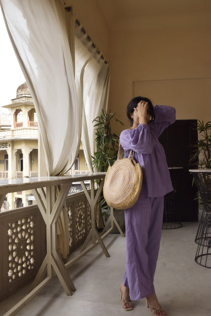 Cotton Purple Co-ord Set