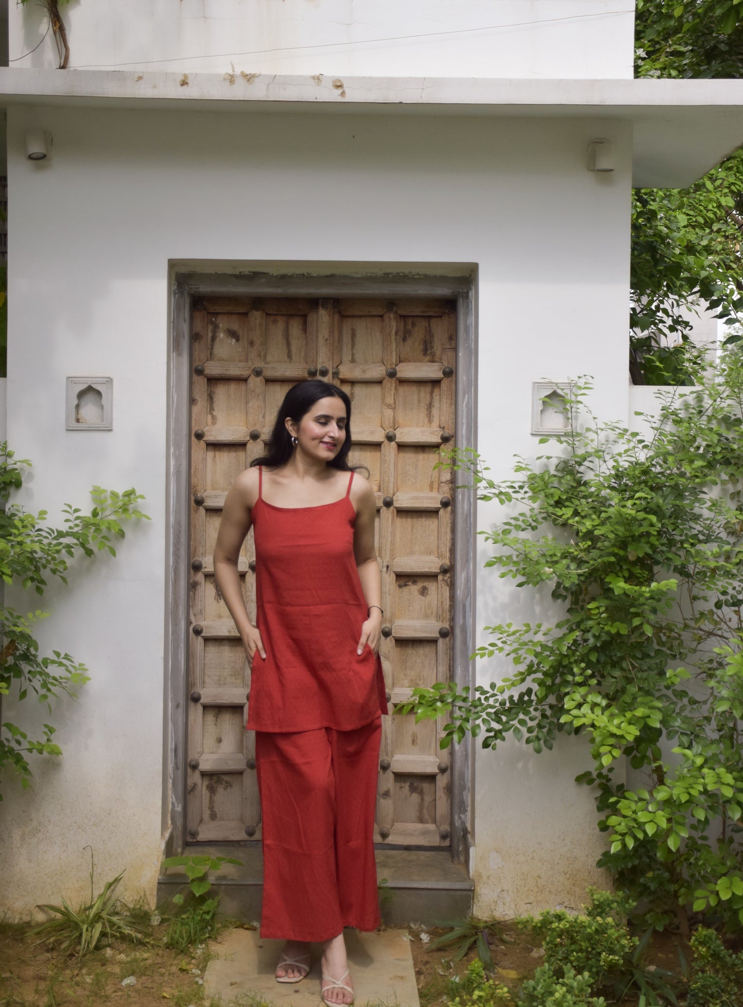Scarlet Red Kurta Set