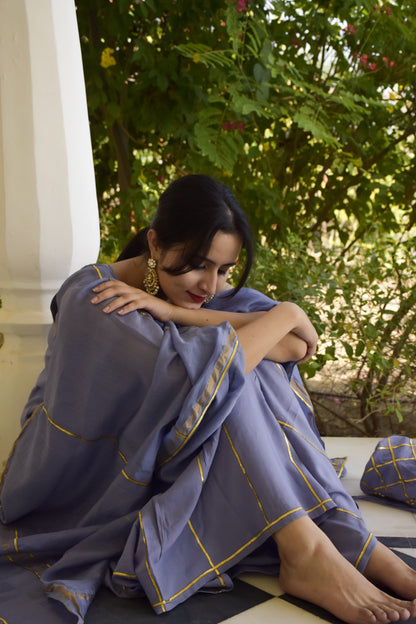 Cornflower Blue Sharara Set
