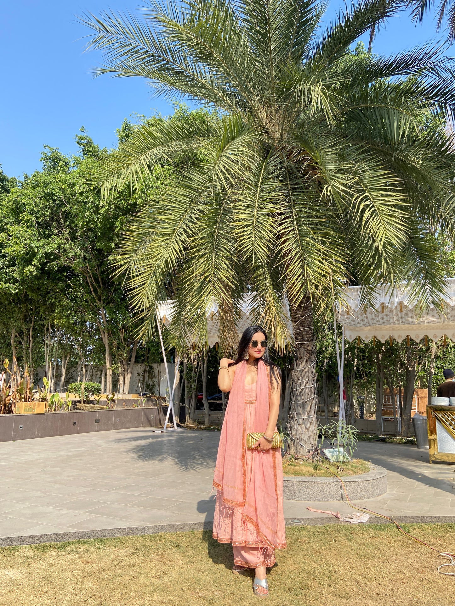 Peach Anarkali Suit