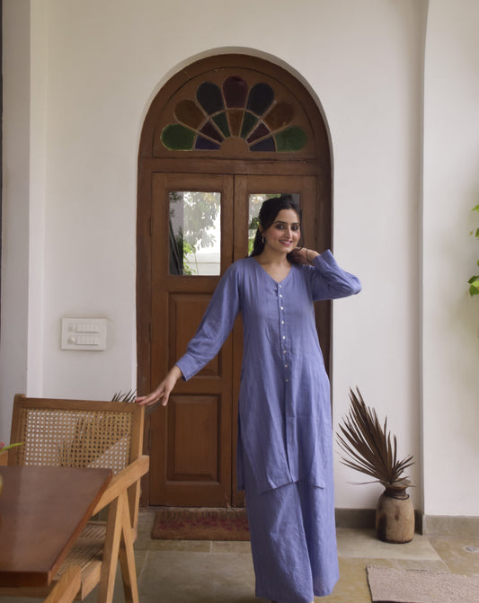 Laura Cornflower Blue Kurta Set