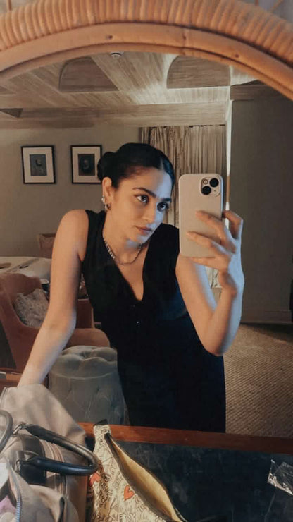 ANNA BLACK LINEN CO-ORD SET